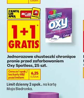 Jednorazowe chusteczki chroniące pranie przed zafarbowaniem Oxy Spotless