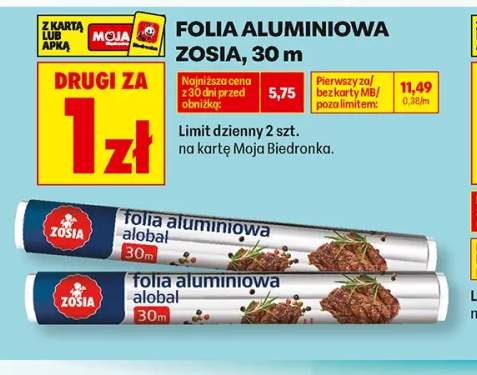 Folia aluminiowa Zosia 30 m