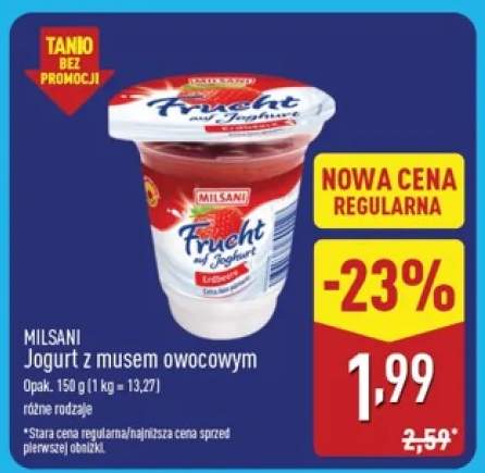 Jogurt z musem owocowym Milsani