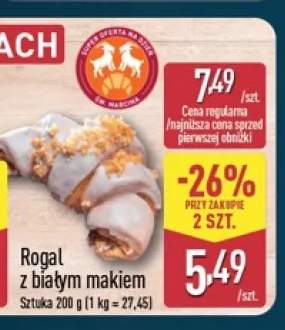 Rogal z białym makiem
