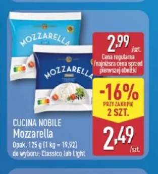 Ser mozzarella Classico Cucina Nobile +1 wariant
