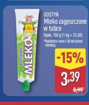 Mleko zagęszczone w tubce Gostyń