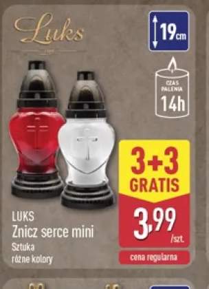 Znicz serce mini Luks