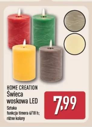 Świeca woskowa LED Home Creation