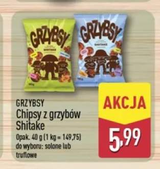 Chipsy z grzybów Shitake truflowe Grzybsy +1 wariant