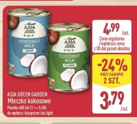 Mleczko kokosowe klasyczne Asia Green Garden +1 wariant