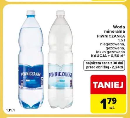 Woda mineralna niegazowana Piwniczanka +2 warianty