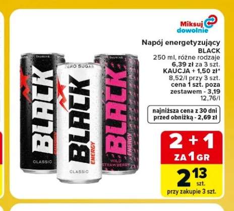 Napój energetyzujący Black Classic +2 warianty