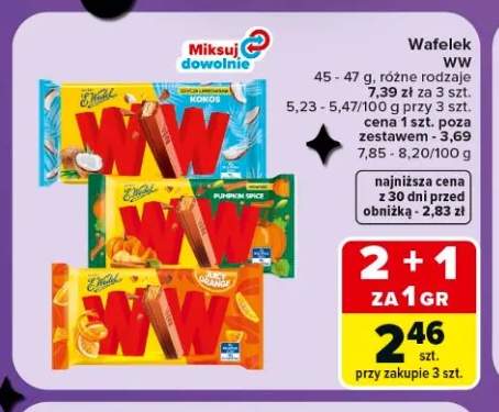 Wafelek WW kokos E.Wedel +2 warianty