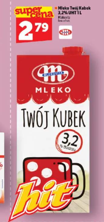 Mleko UHT Twój Kubek Mlekovita 3,2%