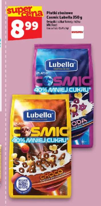 Płatki zbożowe Cosmic Lubella gwiazdki i kółka +1 wariant