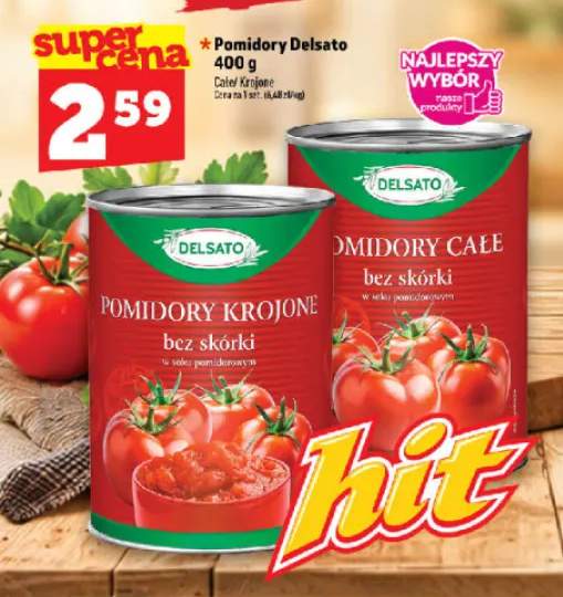 Pomidory Delsato całe +1 wariant