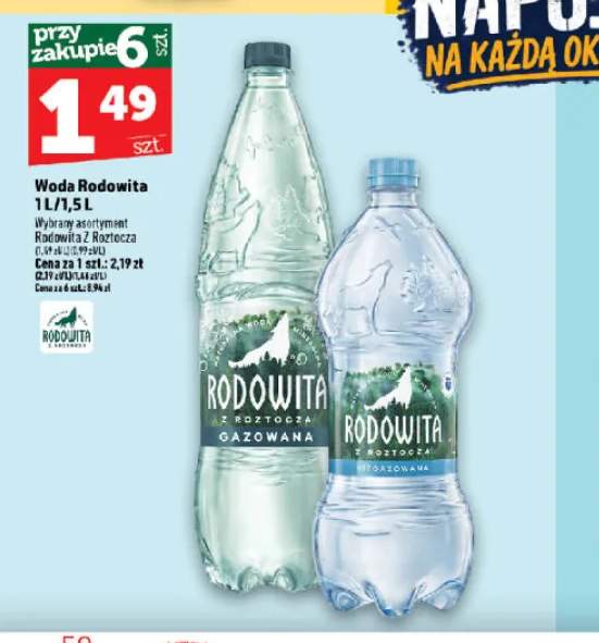 Woda niegazowana Rodowita +1 wariant