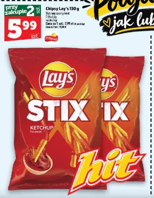 Chipsy Lay's Stix ketchup +1 wariant