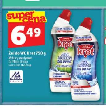 Żel do WC Biel Higiena Classic Fresh Kret +1 wariant