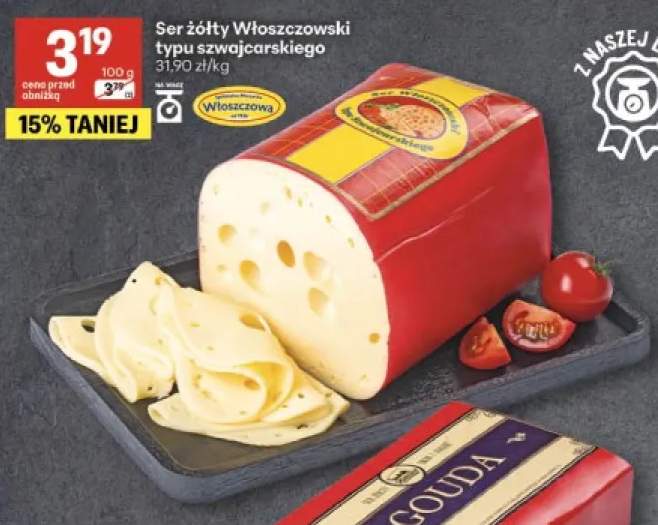 Ser żółty Włoszczowski typu szwajcarskiego
