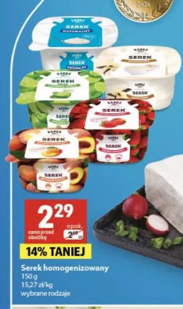 Serek homogenizowany naturalny Kanka +4 warianty
