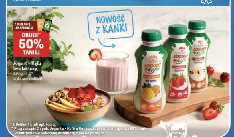 Jogurt + kefir bez laktozy mango i marakuja Kanka +2 warianty