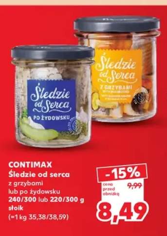 Śledzie od serca z grzybami Contimax +1 wariant