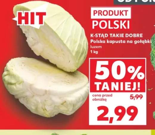 Kapusta na gołąbki polska K-Stąd Takie Dobre