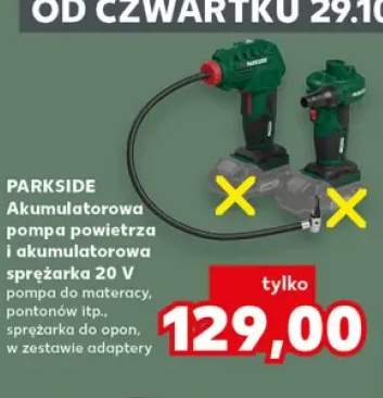 Zestaw akumulatorowa pompa powietrza i akumulatorowa sprężarka 20V Parkside