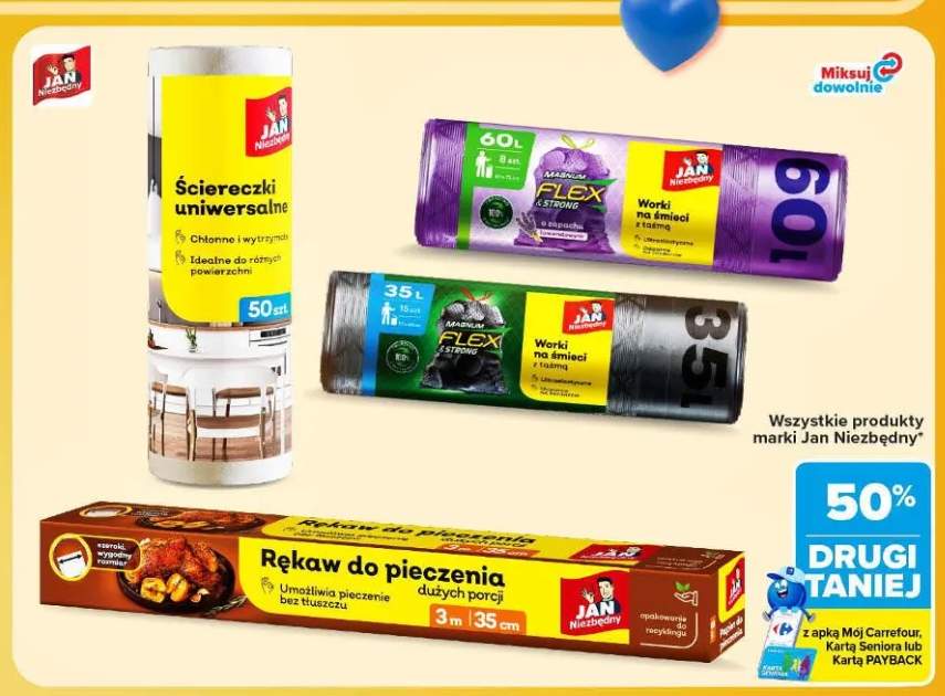 Worki na śmieci z taśmą Magnum Flex 35 l Jan Niezbędny +4 warianty