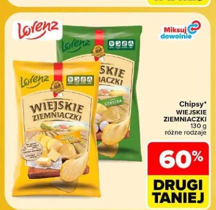Chipsy Wiejskie Ziemniaczki masło z solą Lorenz +1 wariant