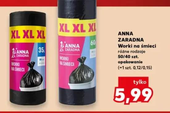 Worki na śmieci 60 l Anna Zaradna +1 wariant