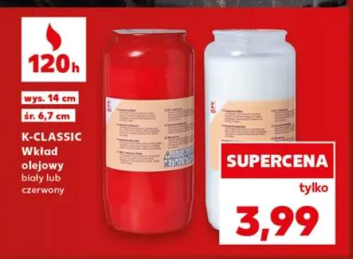 Wkład olejowy czerwony K-Classic +1 wariant