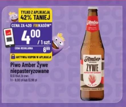 Piwo Amber Żywe niepasteryzowane