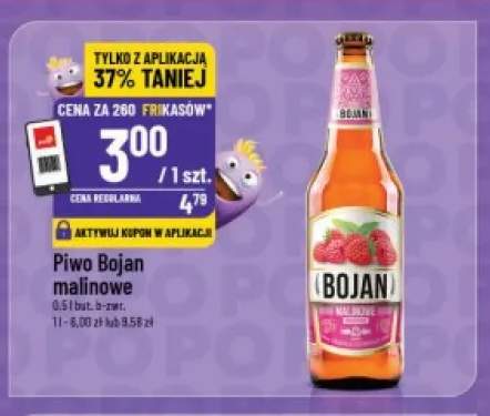 Piwo Bojan malinowe