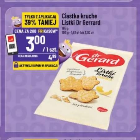 Ciastka kruche Listki Dr Gerard