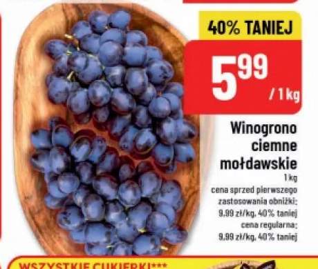 Winogrona ciemne mołdawskie