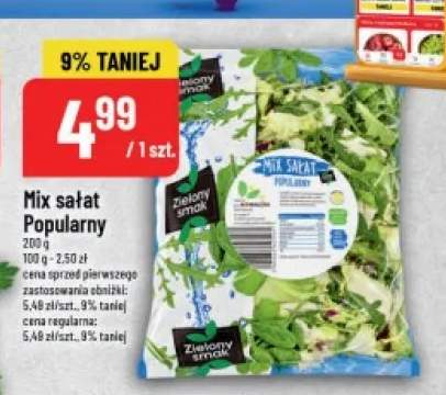 Mix sałat Popularny Zielony Smak