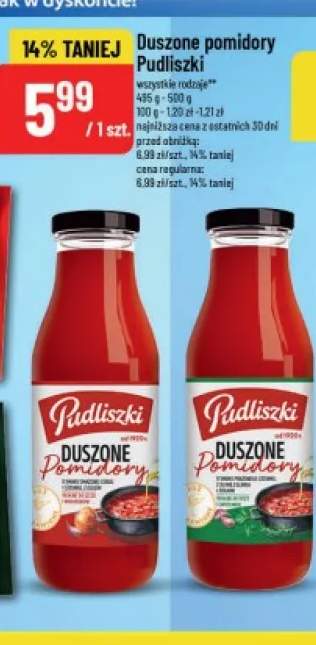 Duszone pomidory Pudliszki