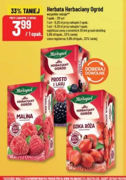 Herbata Herbaciany Ogród malina Herbapol +2 warianty
