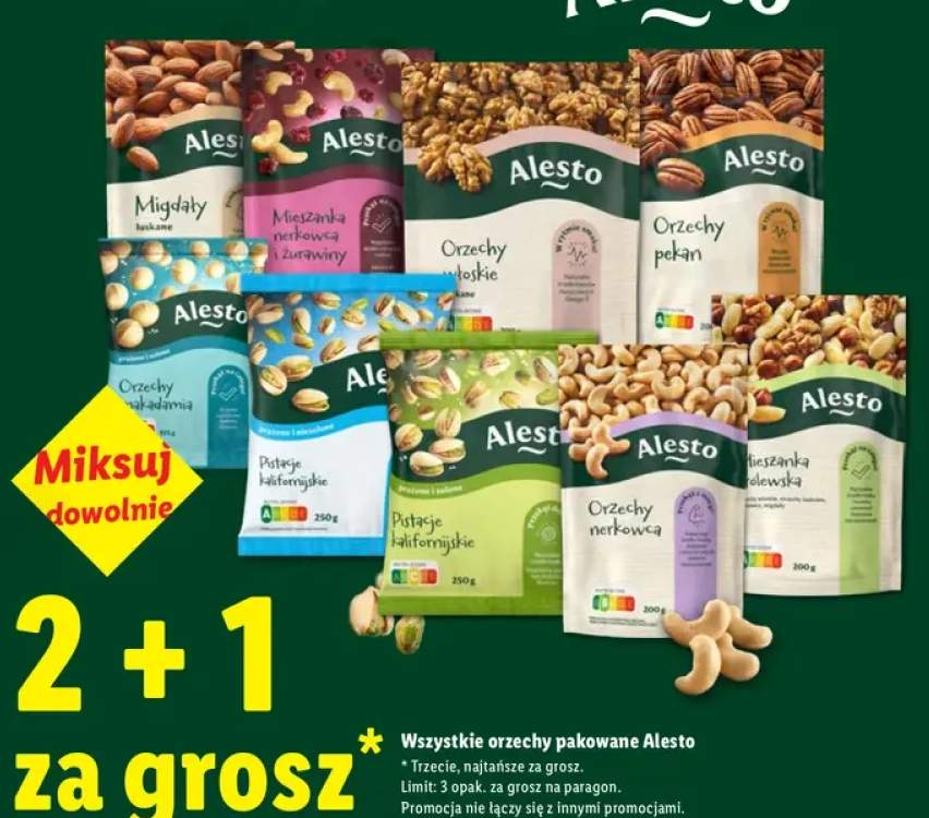 Orzechy pakowane Alesto +9 wariantów