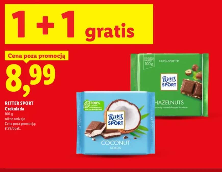 Czekolada Ritter Sport Coconut +1 wariant