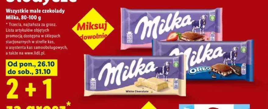Małe czekolady Milka +3 warianty