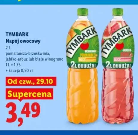 Napój owocowy pomarańcza-brzoskwinia Tymbark +2 warianty