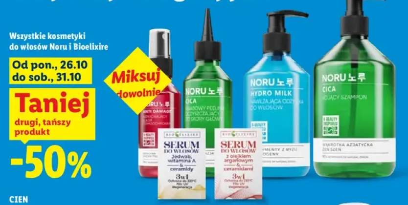 Kosmetyki do włosów Noru i Bioelixire +6 wariantów
