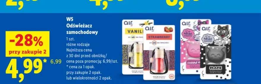 Odświeżacz samochodowy W5