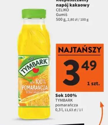 Sok pomarańcza Tymbark 100%