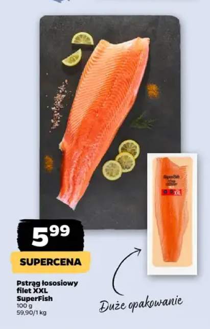 Pstrąg łososiowy filet XXL SuperFish