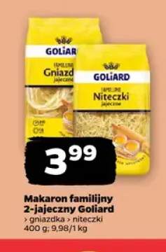 Makaron familijny 2-jajeczny gniazdka Goliard +1 wariant