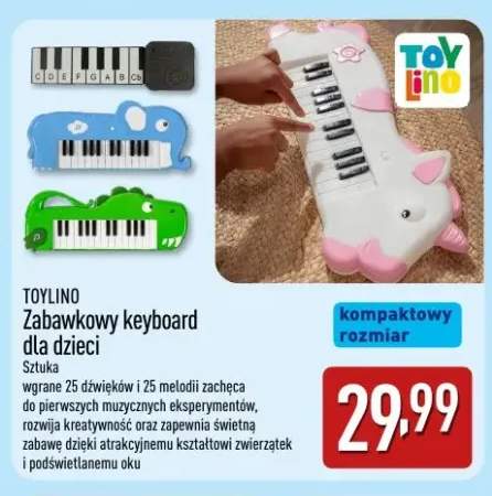 Zabawkowy keyboard dla dzieci Toylino