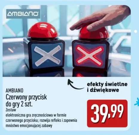Czerwony przycisk do gry 2 szt. Ambiano