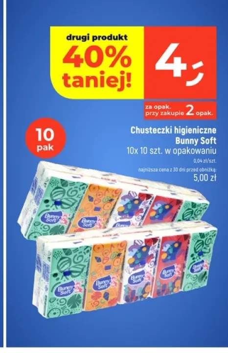 Chusteczki higieniczne Bunny Soft 10-pak