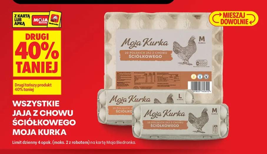 Jaja z chowu ściółkowego Moja Kurka +2 warianty