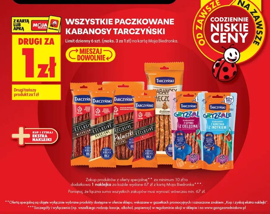 Kabanosy Exclusive wieprzowe Tarczyński +7 wariantów
